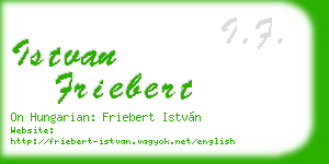 istvan friebert business card